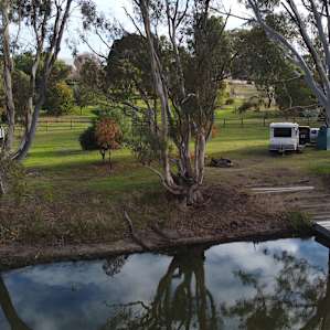 One side of the camping area on the river front.