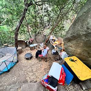 The only camping items we brought was a cutting board and utensils. There was even a French press!