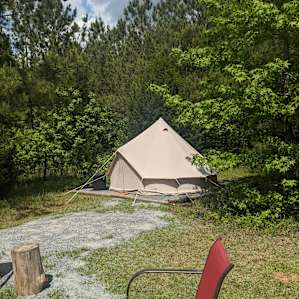 Cozy Camp Bell Tent on Ga Homestead