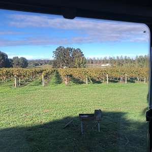 View from inside caravan
