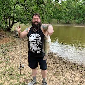 Bass were hitting on white jigs with yellow heads. Caught several 15+ inch bass. Caught and released 35-40 fish over two days