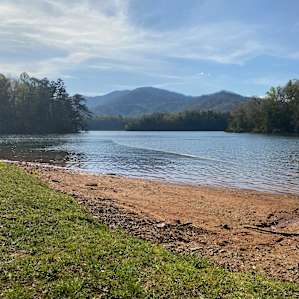 Lake Santeetlah swimming area, about 30 min away