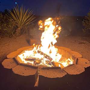 Got to have a nice fire for the night.
