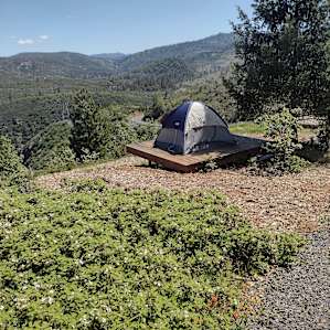 Tent site just above