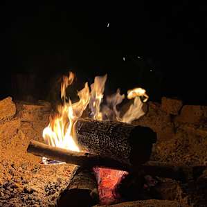 Fireside chats with family.