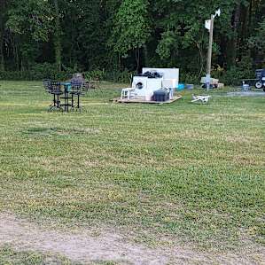 Somewhat unusual, but washer and dryer available outside.