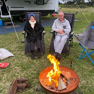 Fire pits are provided by the hosts.
