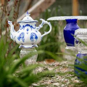 There were several pieces of art throughout the gardens. I loved this tea pot.