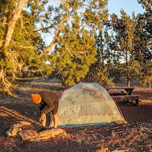 Our tent site was gorgeous at sunset.