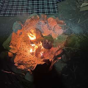 Campfire popcorn!