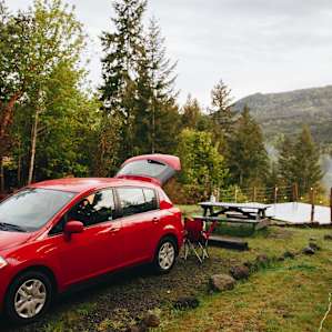 Convenient parking, backs up right to site