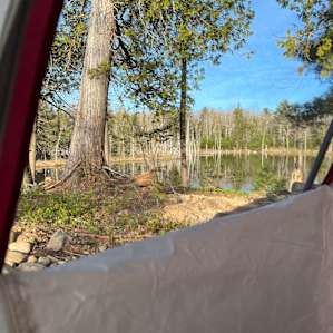our view from inside the tent at campsite #2