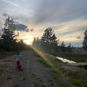 Sunset ride around the campsite
