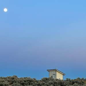 Full moon on the horizon
