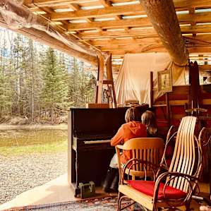 community piano open air room
