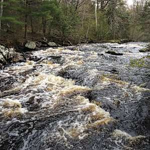 Beautiful falls along the stream.