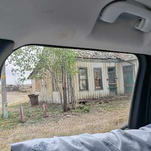 Pictures I took on way out. Broken windows and doors on this one and this wasn't the worst