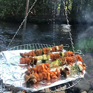 Grilling by the creek