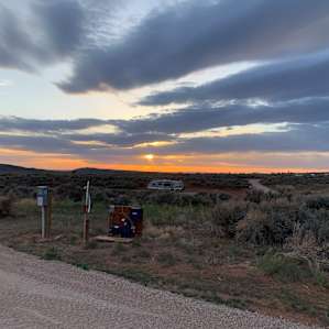 Campsite 4 sunset view from tent