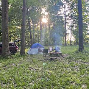 Overland camping at the 1938 barn