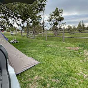Secluded campsite on working ranch