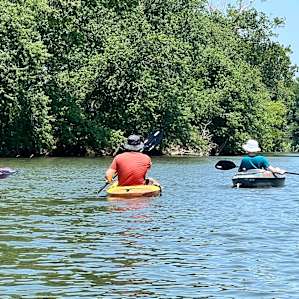 Floating on the Fourche nearby.