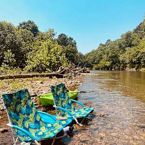 Took to the water and walked towards the bridge until we found the perfect day spot.