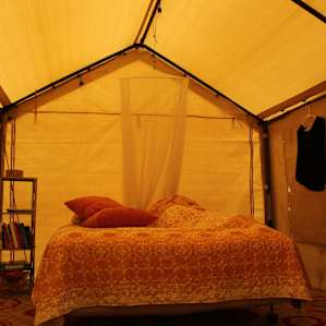 The sleeping area