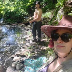 Fishing at the creek