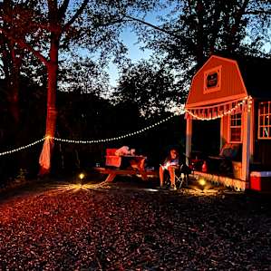 Some solar lights we added to our camp.