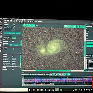 Took pictures of messier 51 with the telescope