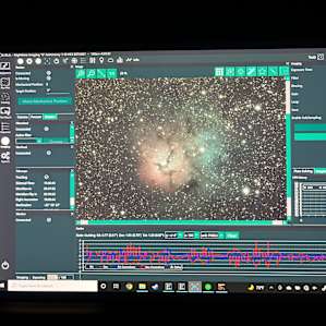 Trifid nebula. There’s a lot of red and blue in this area of the night sky