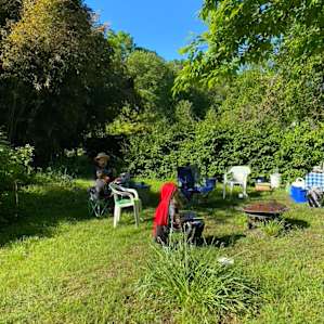 Our spot had just the right amount of sun and shade, and lots of privacy. Love how the gardens created nooks and crannies to explore and tuck away into.