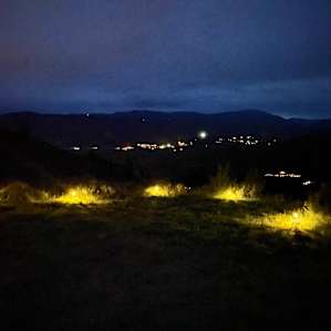 Beautiful to sit out in the night and watch the valley and planes land in the distant airport