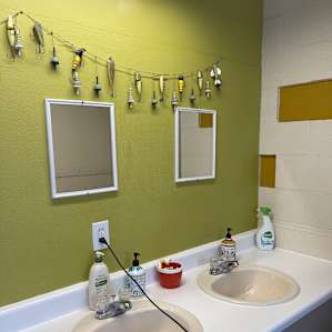 A clean bathroom makes a difference! :)