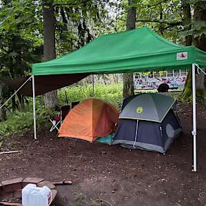 Tent set-up at tent site #3