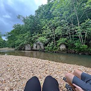 Creekside tent camping!