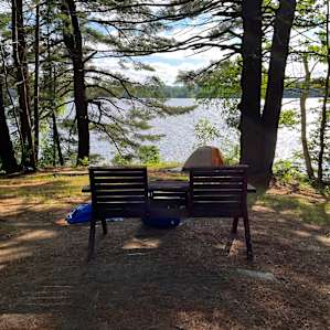 note: the chair is not part of the campsite. Personal belonging.
