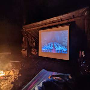 We brought our 📽️ glamping at its finest!