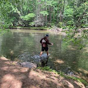 Beautiful spot with shallow river