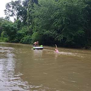 Kids enjoyed the creek.