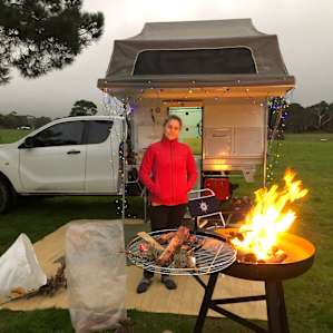 Site 12 with BBQ and wood supplied by Darren