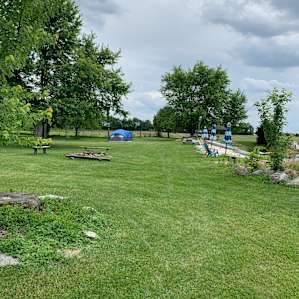 Photo of the pond as we entered the driveway.