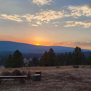 Watching sunsets from site 7.