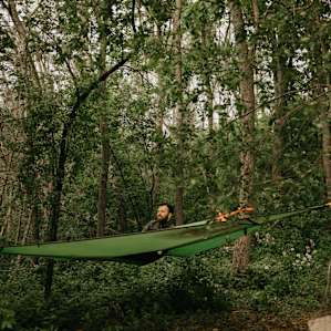 This enormous hammock would be awesome to hang with friends at and play a game of cards while looking at the sunset
