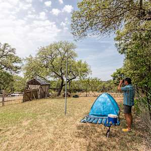 This is a view of the tent camping area