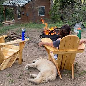 Secluded campsite with kitchen