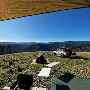 View from rooftop tent