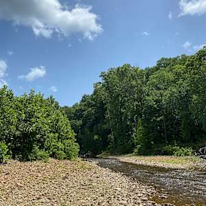 Creekside tent camping!