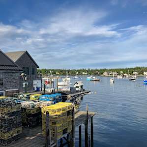 View from the deck of the nearby seafood restaurant Thurstons. Highly recommend.